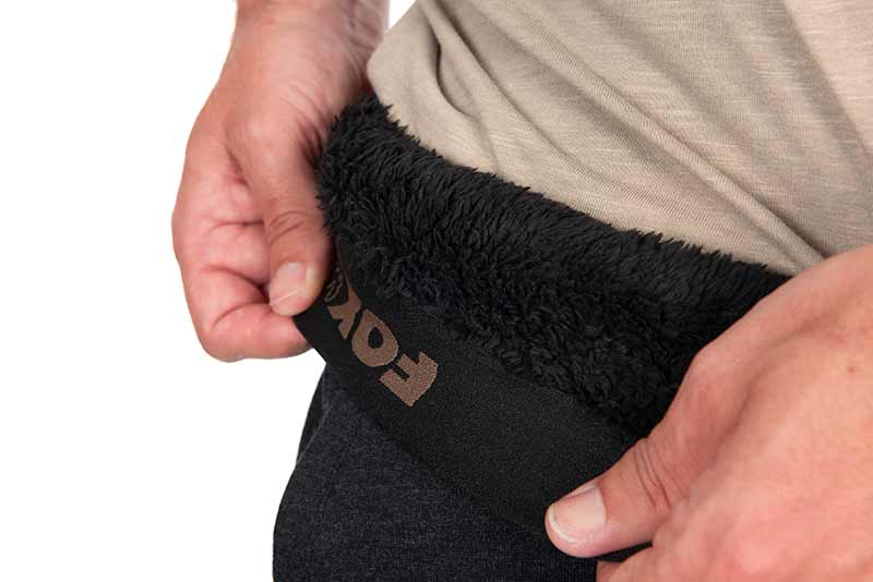 Fox Collection Sherpa Joggers Nadrág - Fekete/Narancssárga - Image 3