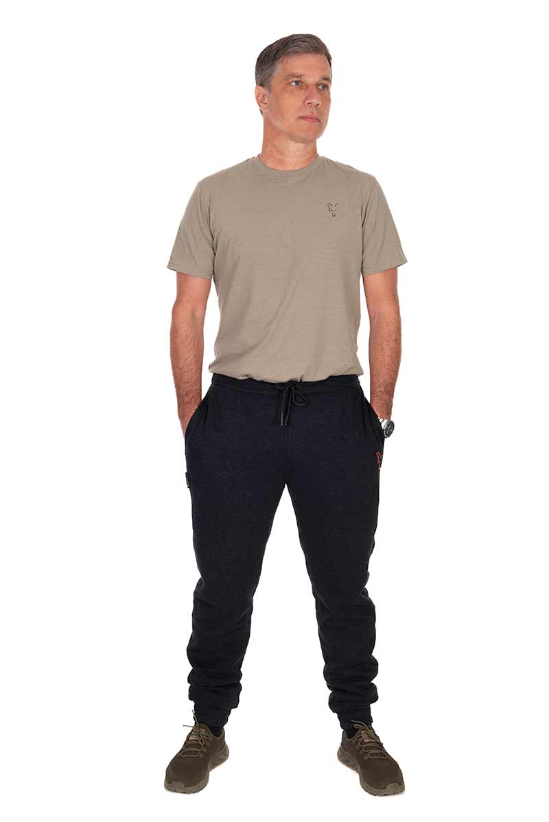 Fox Collection Sherpa Joggers Nadrág - Fekete/Narancssárga - Image 2